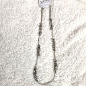 Sliver Beaded Necklace. NWT.